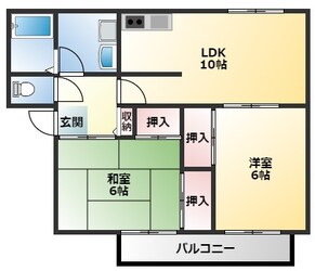 エクセルハイツ A棟の物件間取画像